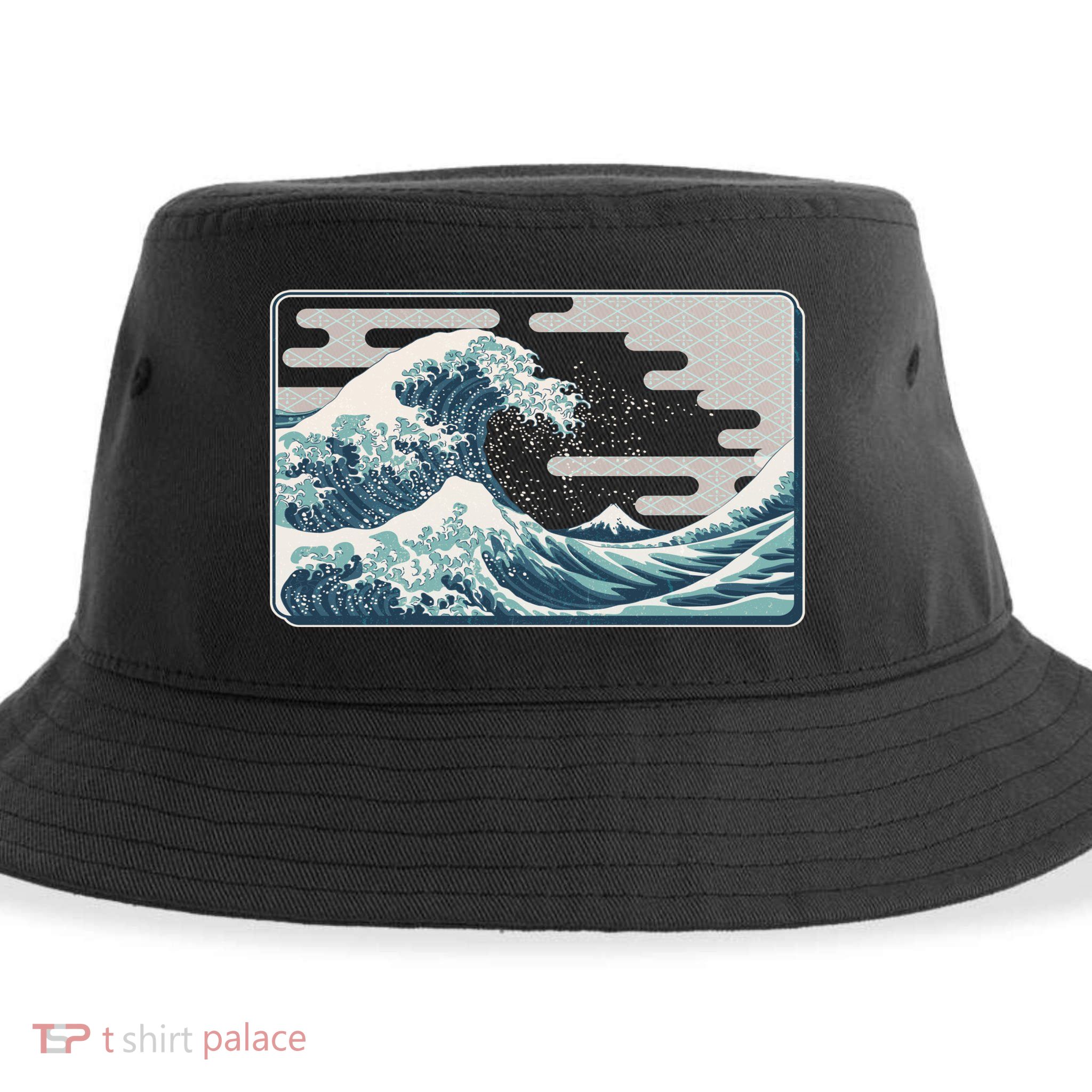 Vintage Japanese Great Wave Sustainable Bucket Hat