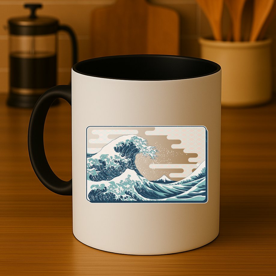 Vintage Japanese Great Wave Mug