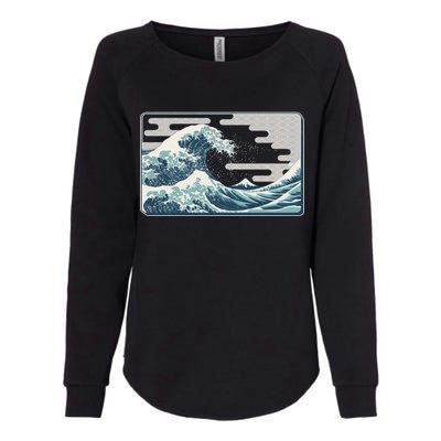 Vintage Japanese Great Wave Womens California Wash Sweatshirt