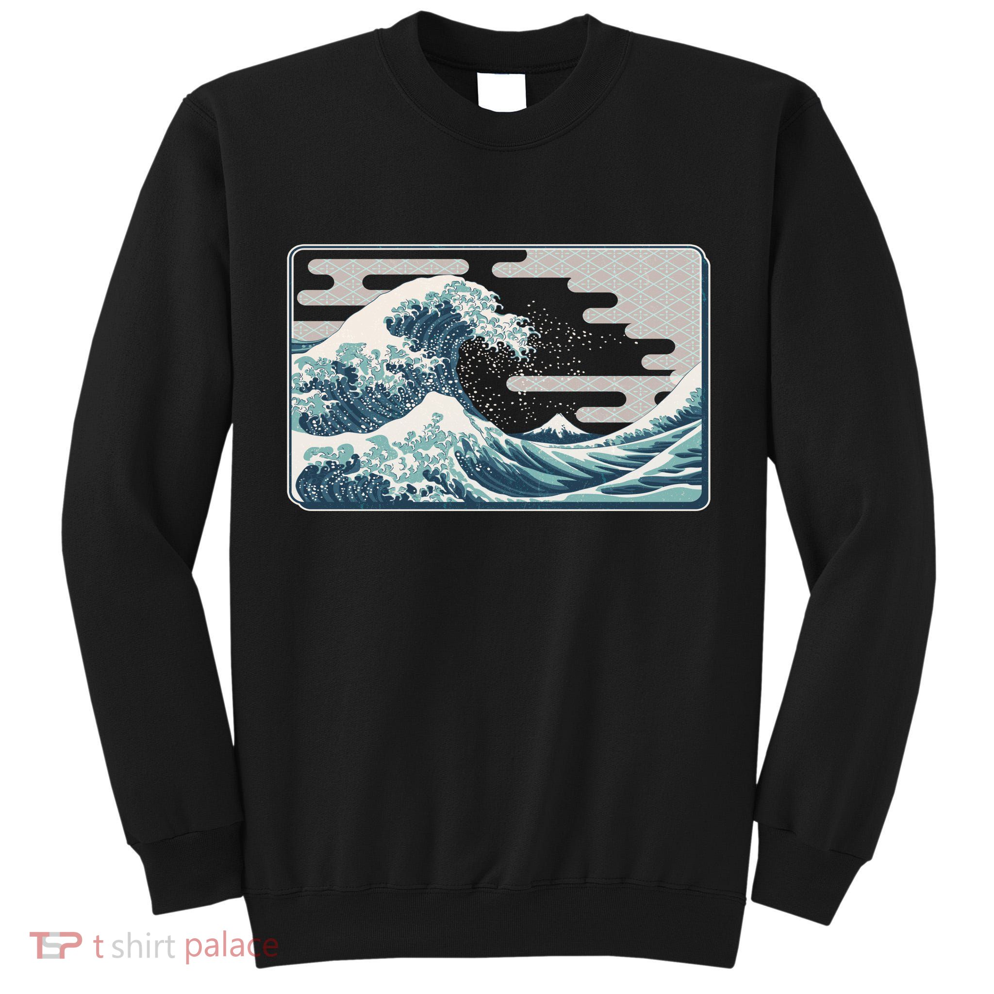 Vintage Japanese Great Wave Tall Sweatshirt