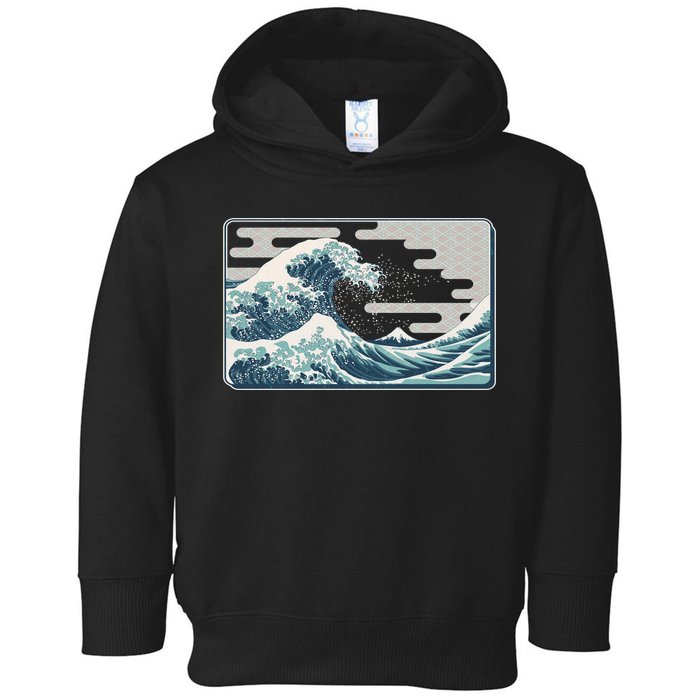 Vintage Japanese Great Wave Toddler Hoodie