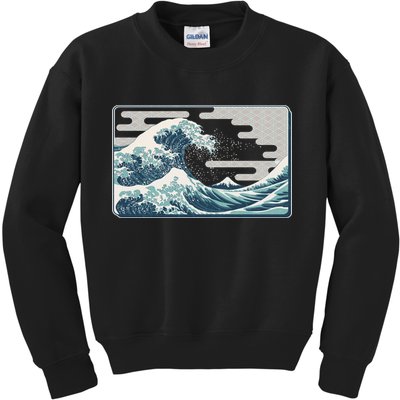 Vintage Japanese Great Wave Kids Sweatshirt