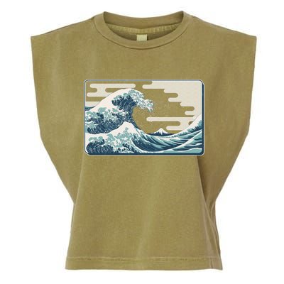 Vintage Japanese Great Wave Garment-Dyed Women's Muscle Tee