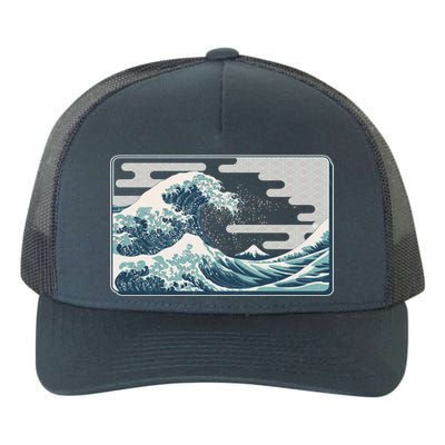 Vintage Japanese Great Wave Yupoong Adult 5-Panel Trucker Hat