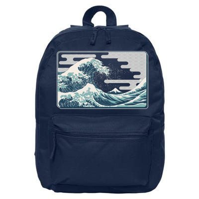 Vintage Japanese Great Wave 16 in Basic Backpack