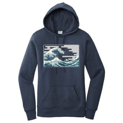 Vintage Japanese Great Wave Women's Pullover Hoodie