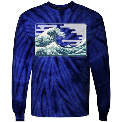 Vintage Japanese Great Wave Tie-Dye Long Sleeve Shirt