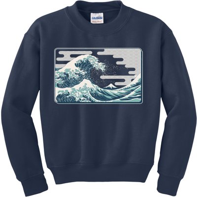 Vintage Japanese Great Wave Kids Sweatshirt