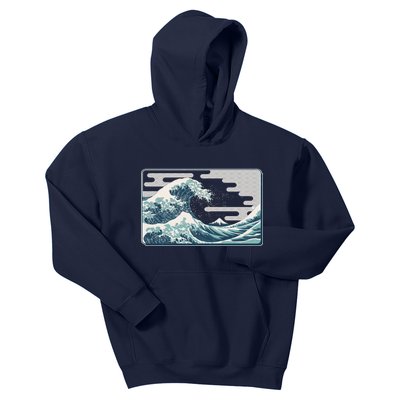 Vintage Japanese Great Wave Kids Hoodie