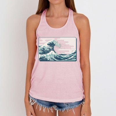 Vintage Japanese Great Wave Women's Knotted Racerback Tank