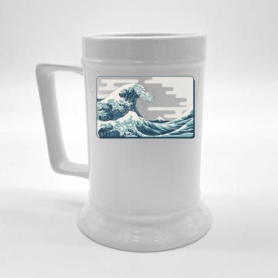 Vintage Japanese Great Wave Beer Stein