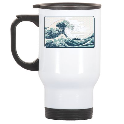 Vintage Japanese Great Wave Stainless Steel Travel Mug