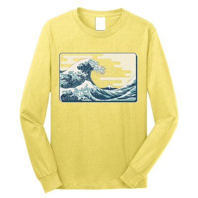 Vintage Japanese Great Wave Long Sleeve Shirt