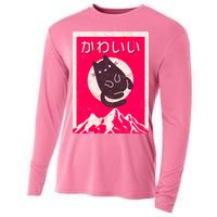 Vintage Japanese Kawaii Cute Cat Cooling Performance Long Sleeve Crew