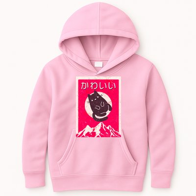 Vintage Japanese Kawaii Cute Cat Kids Hoodie