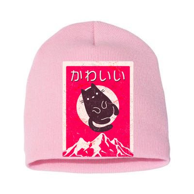 Vintage Japanese Kawaii Cute Cat Short Acrylic Beanie