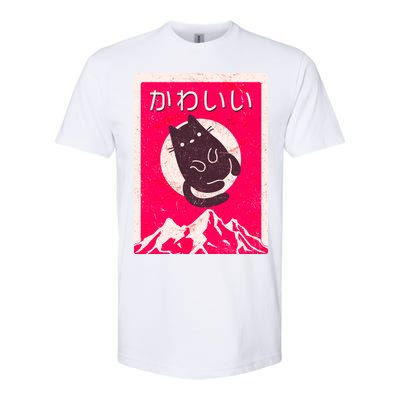 Vintage Japanese Kawaii Cute Cat Softstyle® CVC T-Shirt