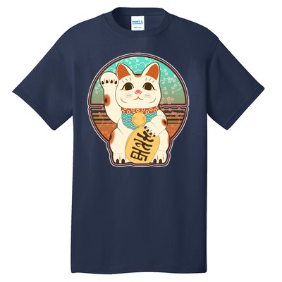 Vintage Japanese Maneki Neko Lucky Cat Tall T-Shirt