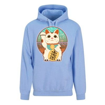 Vintage Japanese Maneki Neko Lucky Cat Unisex Surf Hoodie