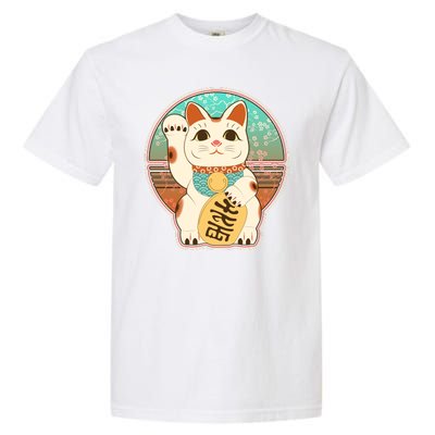 Vintage Japanese Maneki Neko Lucky Cat Garment-Dyed Heavyweight T-Shirt