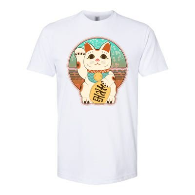 Vintage Japanese Maneki Neko Lucky Cat Softstyle® CVC T-Shirt