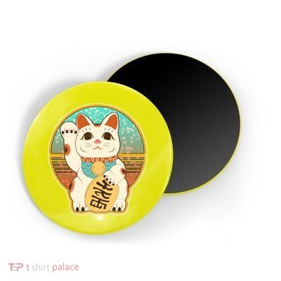 Vintage Japanese Maneki Neko Lucky Cat Magnet