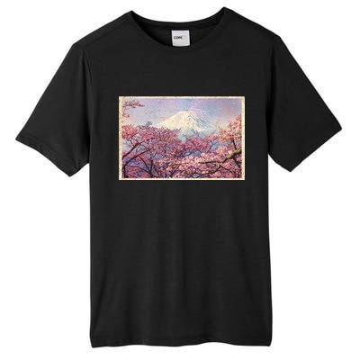 Vintage Japanese Mt. Fuji & Cherry Blossoms Tall Fusion ChromaSoft Performance T-Shirt