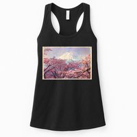 Vintage Japanese Mt. Fuji & Cherry Blossoms Womens Tank Top