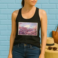 Vintage Japanese Mt. Fuji & Cherry Blossoms Womens Tank Top