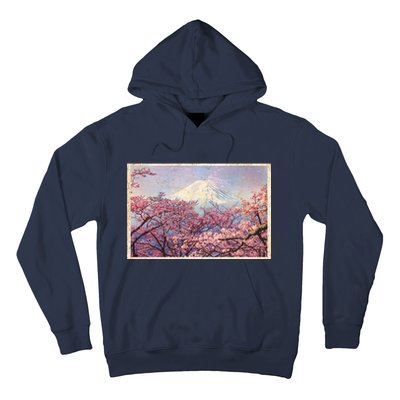 Vintage Japanese Mt. Fuji & Cherry Blossoms Hoodie