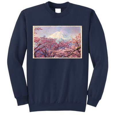 Vintage Japanese Mt. Fuji & Cherry Blossoms Sweatshirt