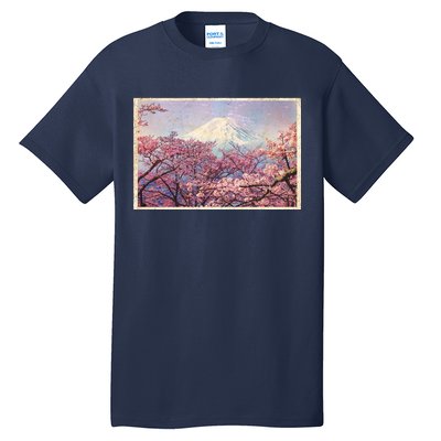 Vintage Japanese Mt. Fuji & Cherry Blossoms Tall T-Shirt