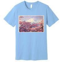 Vintage Japanese Mt. Fuji & Cherry Blossoms Premium T-Shirt