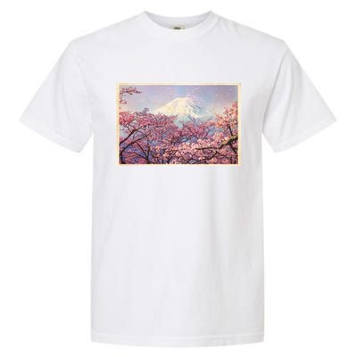 Vintage Japanese Mt. Fuji & Cherry Blossoms Garment-Dyed Heavyweight T-Shirt