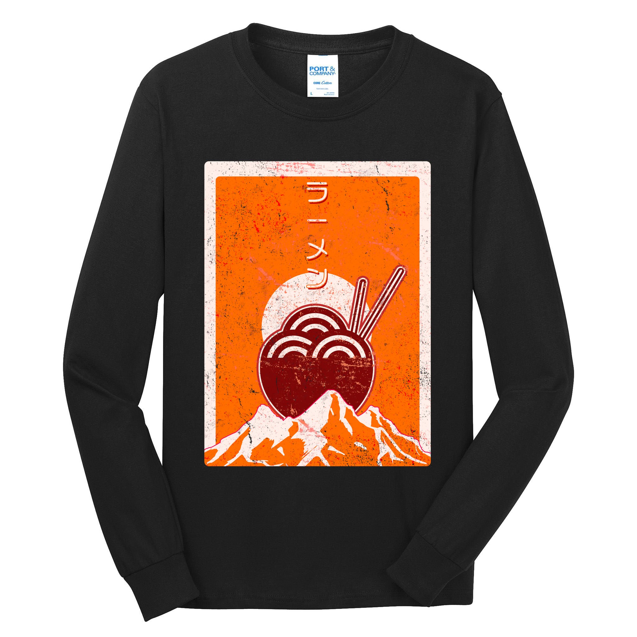 Vintage Japanese Ramen Bowl Tall Long Sleeve T-Shirt