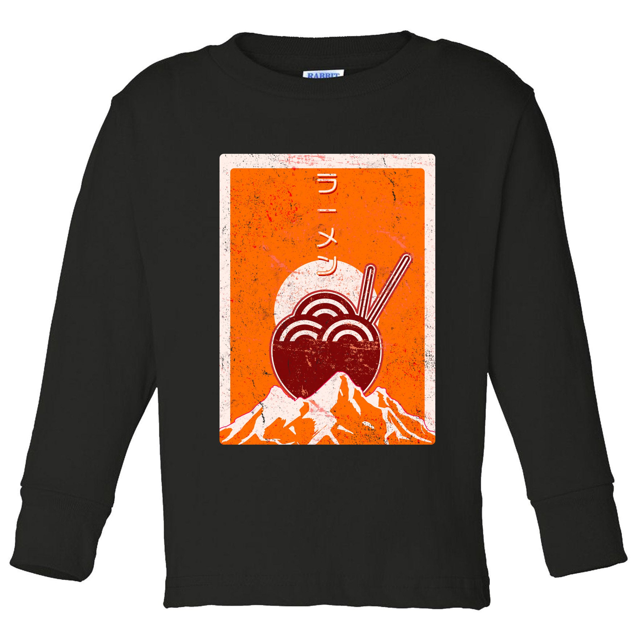 Vintage Japanese Ramen Bowl Toddler Long Sleeve Shirt