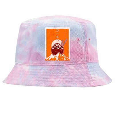 Vintage Japanese Ramen Bowl Tie-Dyed Bucket Hat