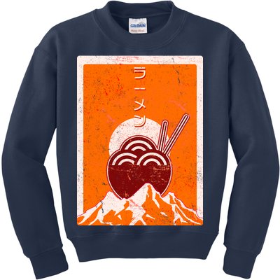 Vintage Japanese Ramen Bowl Kids Sweatshirt