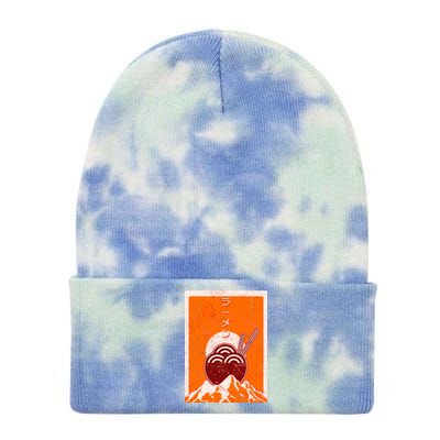 Vintage Japanese Ramen Bowl Tie Dye 12in Knit Beanie