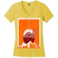 Vintage Japanese Ramen Bowl Women's V-Neck T-Shirt