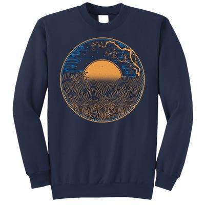 Vintage Japanese Sun Waves Emblem Sweatshirt