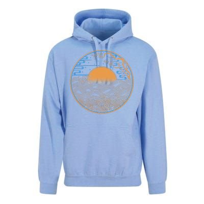 Vintage Japanese Sun Waves Emblem Unisex Surf Hoodie