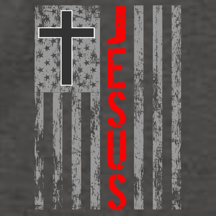 Vintage Jesus USA American Flag Catholic Christion Cross Vector Backpack