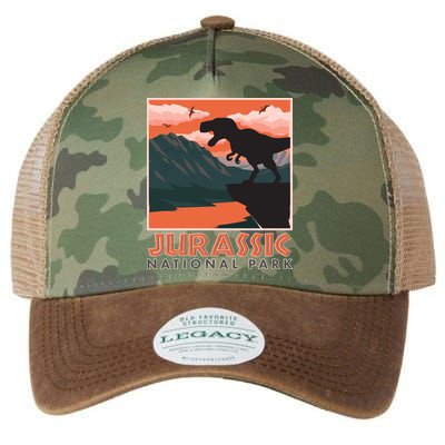 Vintage Jurassic National Park Poster Legacy Tie Dye Trucker Hat