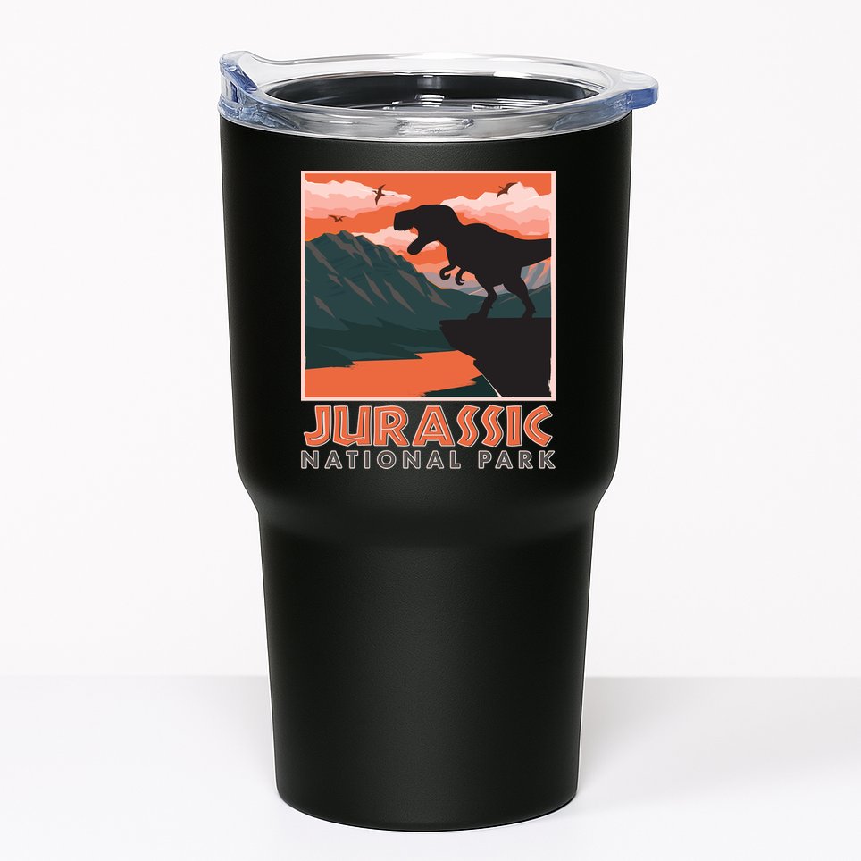 Vintage Jurassic National Park Poster Tumbler