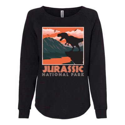 Vintage Jurassic National Park Poster Womens California Wash Sweatshirt