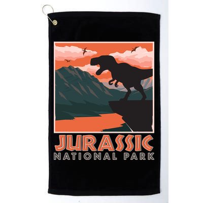 Vintage Jurassic National Park Poster Golf Towel
