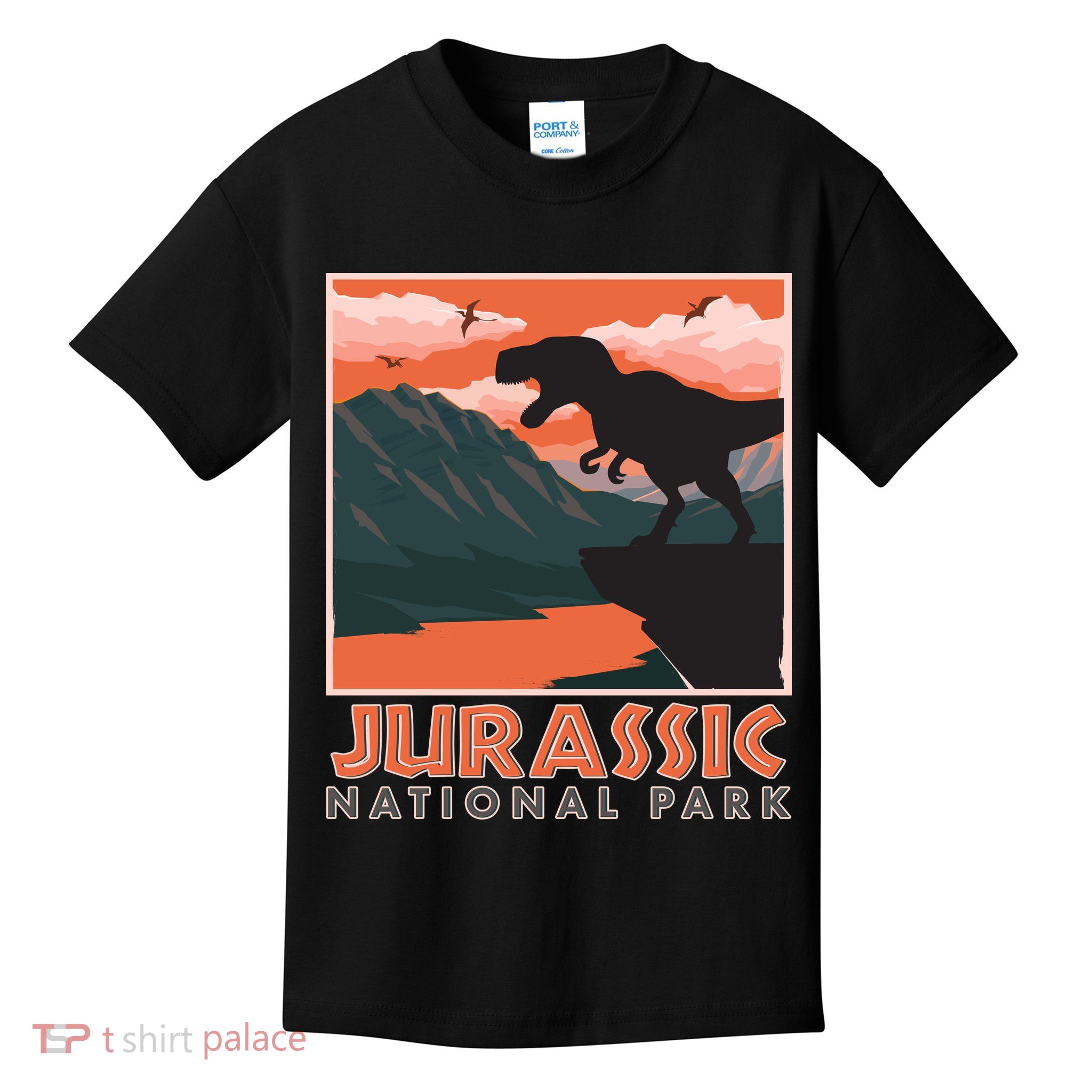 Vintage Jurassic National Park Poster Kids T-Shirt