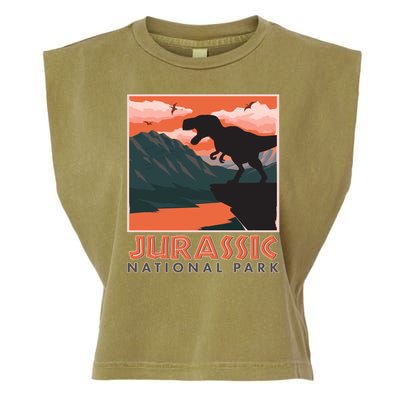 Vintage Jurassic National Park Poster Garment-Dyed Women's Muscle Tee