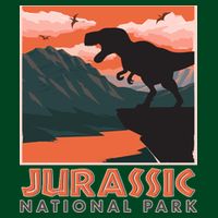 Vintage Jurassic National Park Poster Performance Shirt